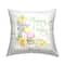 Stupell Industries Happy Easter Pastel Eggs Outdoor Printed Pillow